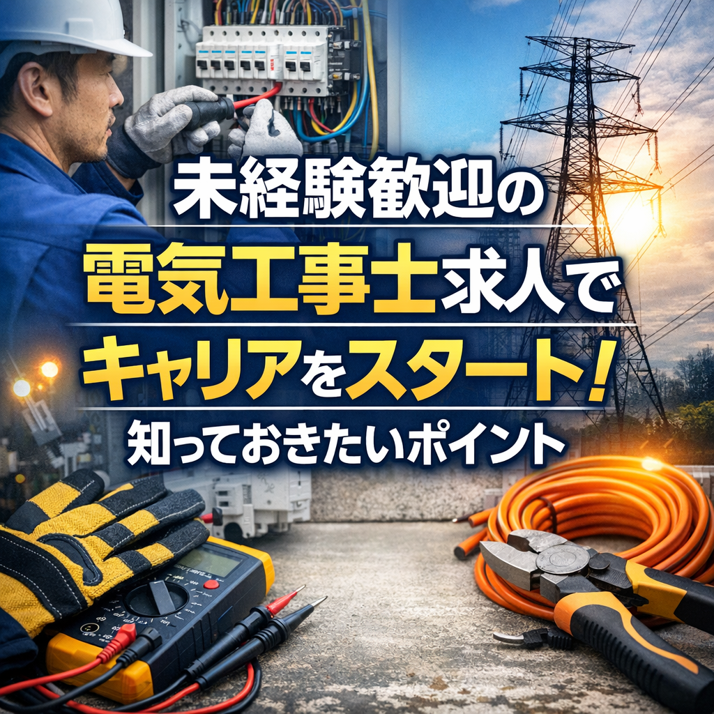 未経験歓迎の電気工事士求人でキャリアをスタート！知っておきたいポイント